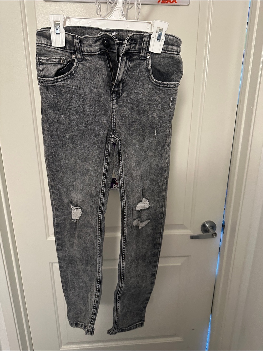 Slim Fit Distressed boys Jeans - Gray wash